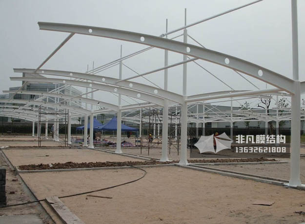 TC005 membrane structure parking shed diagonal pulling type