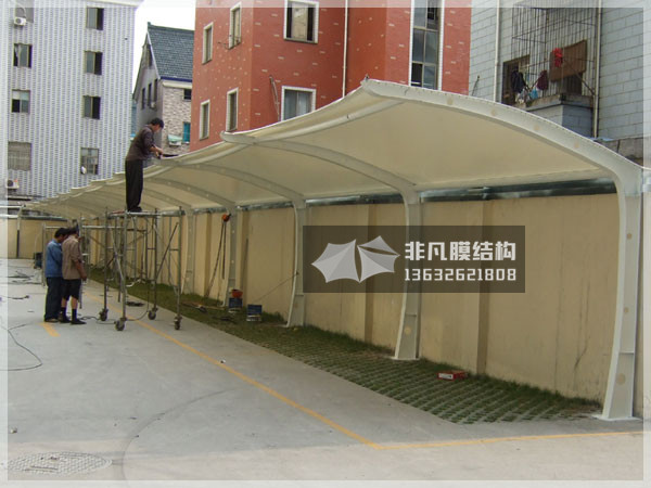 TC013 membrane structure bicycle parking shed type seven