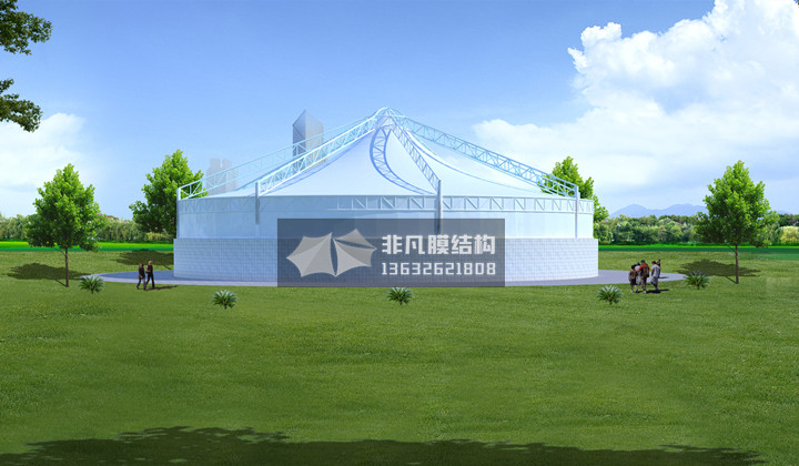 WS005 Sewage pool facilities of membrane structure