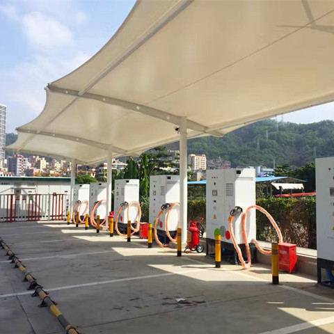 TC024 充電樁膜結(jié)構(gòu)停車棚 大巴充電站