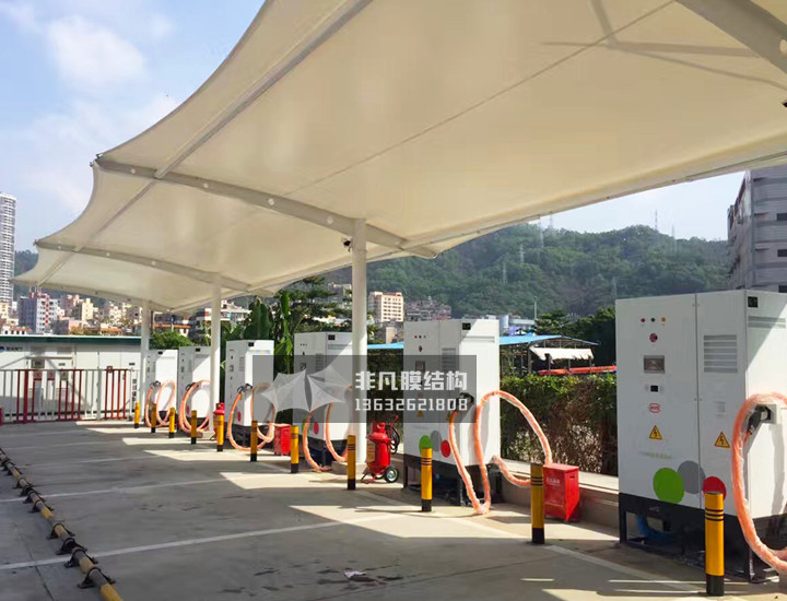 TC024 charging pile membrane structure parking shed
