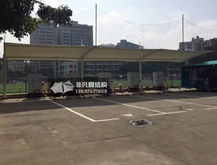 TC024 charging pile membrane structure parking shed