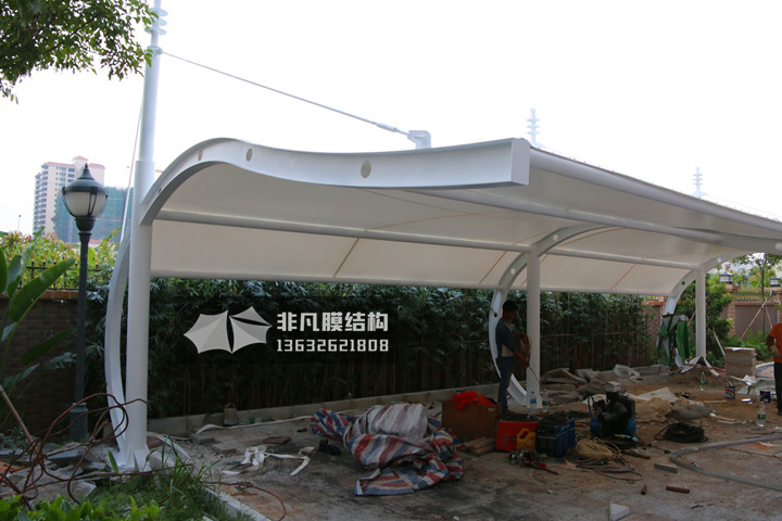 TC028 膜結(jié)構(gòu)停車棚 惠州粵惠苑別墅