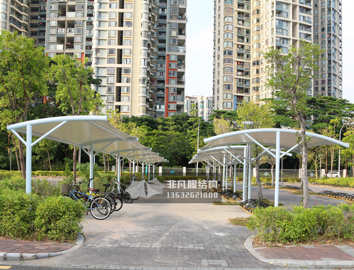 TC033 membrane structure parking shed