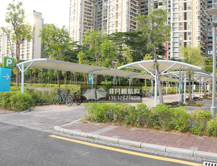 TC033 membrane structure parking shed
